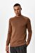 Antioch Kahve Bisiklet Yaka Slim Fit Triko Kazak