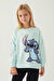Stitch Puss Yeşil Kız Çocuk Sweatshirt