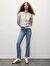 Lynda X Yüksek Bel Geniş Paça Cropped Flare Jean Pantolon