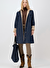 ELLIOT Oversize Fit İçi Sherpa Kürklü Orta İndigo Kadın Jean Kaban