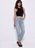 Slim Fit Orta Bel Cigarette Leg Kadın İndigo Jean Pantolon