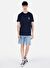 Loose Straight Fit Orta Bel  Erkek Siyah Jean Şort