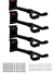 Lastvoice UKL-444SY (4X) Ukulele Duvar Askısı Standı Aparatı (4'Lü Paket)