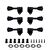 Midex CB-50 Akustik Gitar İçin Kaliteli Profesyonel Burgu Takımı Black 1 SET