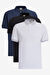 Erkek SIYAH-BEYAZ-LACIVERT Slim Fit Dar Kesim 3 'lü Kıvrılmaz Polo Yaka Tişört