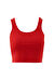 Basıc Askılı V Yaka Mercan Crop Top
