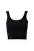 Basıc Askılı Siyah Crop Top