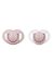 Mamajoo Sterilizasyon & Saklama Kutulu Silikon Ortodontik İkili Emzik Powder Pink / 6 ay +