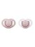 Mamajoo Sterilizasyon & Saklama Kutulu Silikon Ortodontik İkili Emzik Powder Pink / 12 ay +
