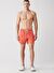 Turuncu Hızlı Kuruyan Çiçek Baskılı Standart Boy Comfort Fit Mayo Deniz Şortu A31Y3809