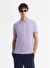 Erkek Lila Polo Yaka Kırılmaz Yaka, Serin Tutan, Hızlı Kuruyan Pamuklu T-Shirt B001032