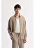 Erkek Bej Beli Lastikli Modal Karışımlı Rahat Kesim Truva Relaxed Fit Pantolon A51Y3031