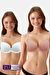 2'li Ekonomik Paket Ekru - Pink Nude 6807 Kansas Dantelli Micro Saten Sütyen Set (D Cup Seçeneğiyle)