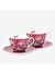 Flower Festival Kırmızı Porselen Çay Fincan Seti 280 ml