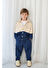 İndigo Krem Retro Ceket - Carrot Pantolon Takım