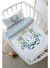 Anne Yanı Beşik Nevresim Takımı (60x100) - Blue Royal Series - O Harfi
