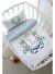 Anne Yanı Beşik Nevresim Takımı (60x100) - Blue Royal Series - L Harfi
