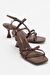 Luvi Shoes Ekru Kadın Topuklu Sandalet 71-3514