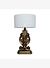 Merin Motifli Eskitme Gold Abajur