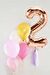 Rose  2 Rakamı Püsküllü Balon Set