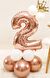 Rose  2 Rakamı Taçlı Balon Set