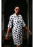 Hakim Yaka Kısa Cotton Navy Blue Kaftan
