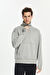 Gri Yarım Fermuarlı Sweatshirt