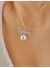 Ribbon Pave Pendant Kolye 1 mikron 18 Ayar Altın/Rodyum Kaplama (925 Ayar Gümüş Üzerine)