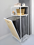 Metal Kirli Sepetli 2 Raflı Çok Amaçlı Banyo Düzenleyici Raf Organizer Akçaağaç – MRS-006