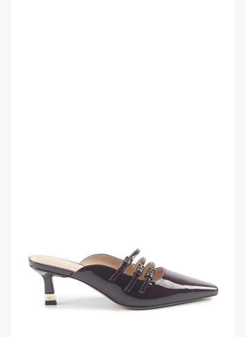 BARBARA2 5PR Bordo Kadın Topuklu Terlik - Görsel 2