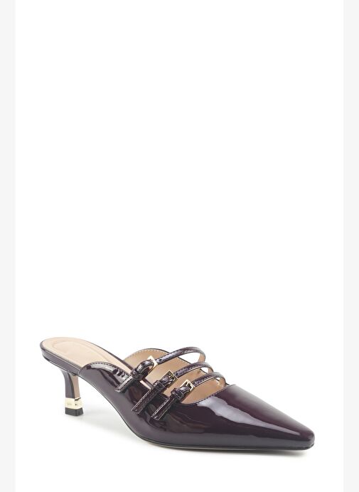 BARBARA2 5PR Bordo Kadın Topuklu Terlik - Görsel 3