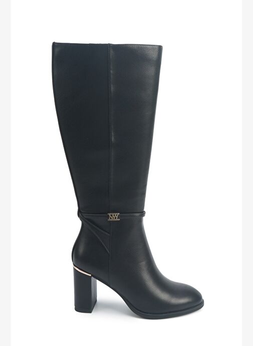 ORTENS 5PR Siyah Kadın Topuklu Çizme - Görsel 2