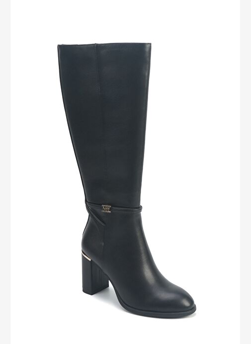 ORTENS 5PR Siyah Kadın Topuklu Çizme - Görsel 3