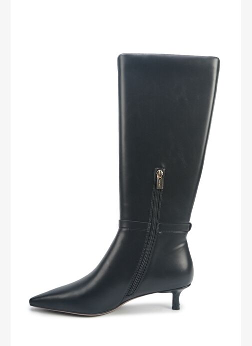 SHONDA2 5PR Siyah Kadın Topuklu Çizme - Görsel 4