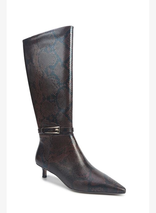 SHONDA4 5PR Kahverengi Kadın Topuklu Çizme - Görsel 3