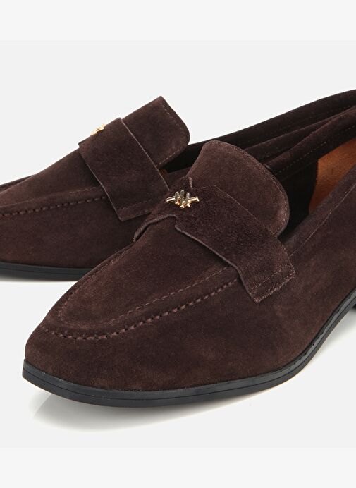 Kadın Süet Deri Kahverengi Yumuşak Dokulu Klasik Loafer 01AYH312410A480 - Görsel 4