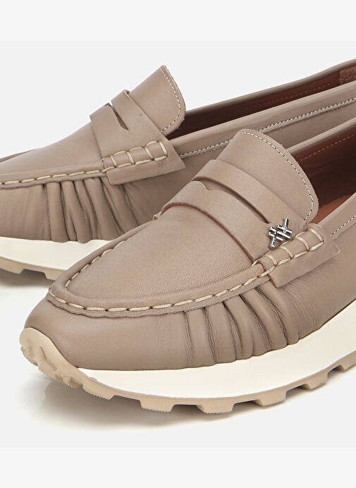 Kadın Deri Vizon Yumuşak Dokulu Günlük Loafer 01AYH312850A450 - Görsel 4