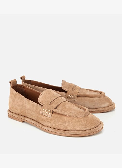 Kadın Deri Bej Yumuşak Dokulu Günlük Loafer 01AYH313280A300 - Görsel 3