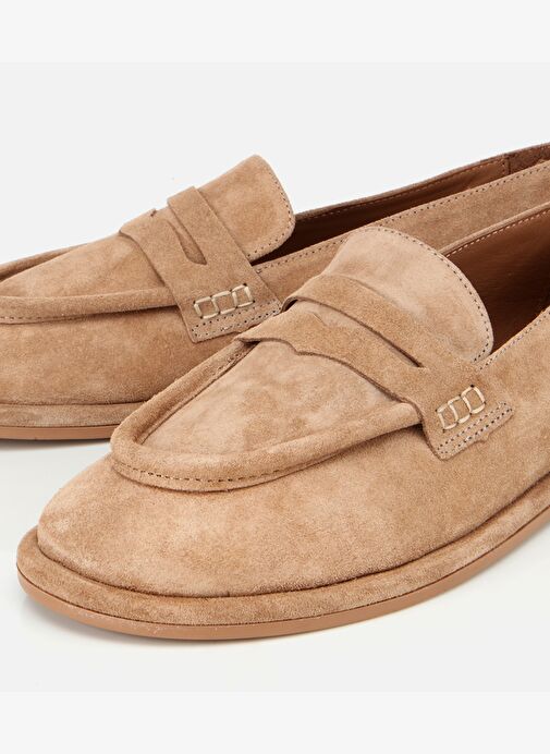 Kadın Deri Bej Yumuşak Dokulu Günlük Loafer 01AYH313280A300 - Görsel 4