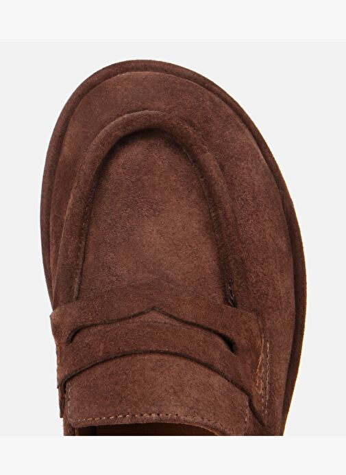 Kadın Deri Kahverengi Yumuşak Dokulu Günlük Loafer 01AYH313280A480 - Görsel 6