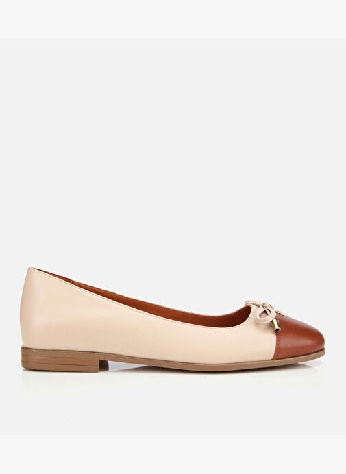 Kadın Deri Taba Fiyonk Detaylı Babet 01AYH313540A373 - Görsel 2