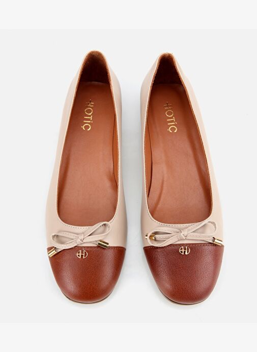 Kadın Deri Taba Fiyonk Detaylı Babet 01AYH313540A373 - Görsel 7