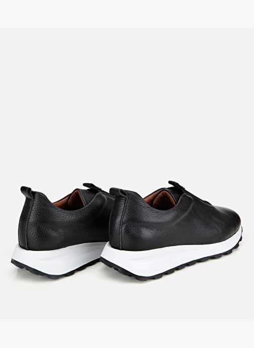 Kadın Deri Siyah Lastik Detaylı Spor Ayakkabı 01AYH313570A100 - Görsel 5