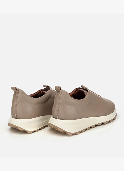 Kadın Deri Vizon Lastik Detaylı Spor Ayakkabı 01AYH313570A450 - Görsel 5