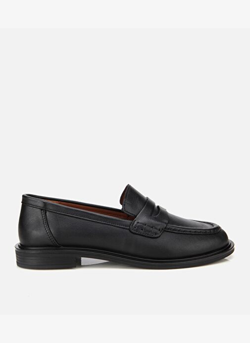 Kadın Deri Siyah Yumuşak Dokulu Klasik Loafer 01AYH313600A100 - Görsel 2
