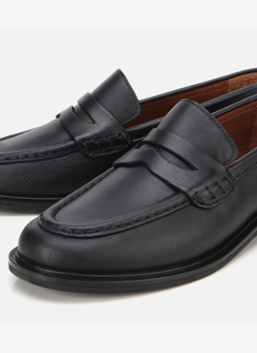 Kadın Deri Siyah Yumuşak Dokulu Klasik Loafer 01AYH313600A100 - Görsel 4