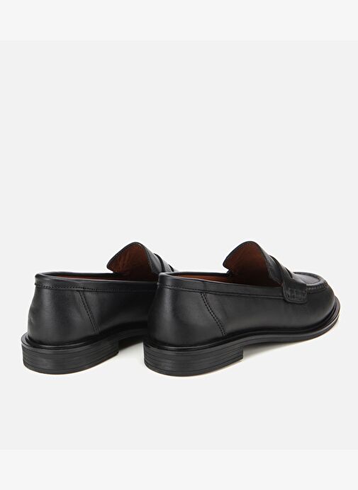 Kadın Deri Siyah Yumuşak Dokulu Klasik Loafer 01AYH313600A100 - Görsel 5