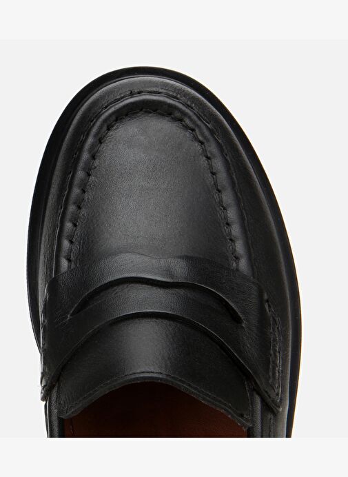 Kadın Deri Siyah Yumuşak Dokulu Klasik Loafer 01AYH313600A100 - Görsel 6
