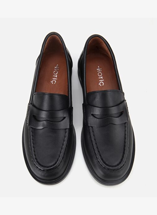 Kadın Deri Siyah Yumuşak Dokulu Klasik Loafer 01AYH313600A100 - Görsel 7