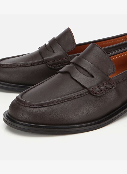 Kadın Deri Kahverengi Yumuşak Dokulu Klasik Loafer 01AYH313600A480 - Görsel 4